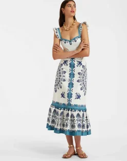 La DoubleJ Vestiti<Gingerbread DressOlympus Plac&eacute;e Cream in Flat Cotton Stretch