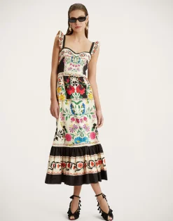 La DoubleJ Vestiti<Gingerbread DressPlaza Plac&eacute;e Ivory in Flat Cotton Stretch