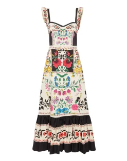 La DoubleJ Vestiti<Gingerbread DressPlaza Plac&eacute;e Ivory in Flat Cotton Stretch