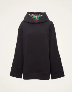 La DoubleJ Felpe E Magliette<Girlfriend HoodieSolid Black in Jersey