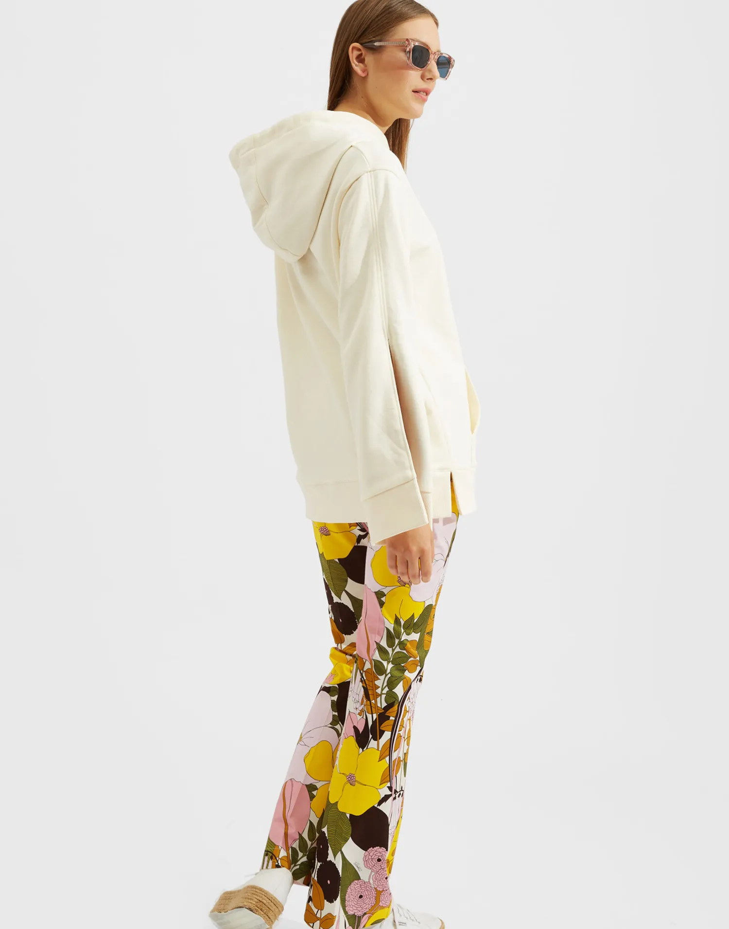 La DoubleJ Felpe E Magliette<Girlfriend HoodieSolid Ivory in Jersey