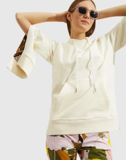 La DoubleJ Felpe E Magliette<Girlfriend HoodieSolid Ivory in Jersey