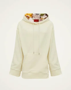 La DoubleJ Felpe E Magliette<Girlfriend HoodieSolid Ivory in Jersey