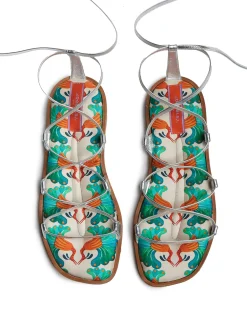 La DoubleJ Scarpe|Accessories<Gladiator SandalsKissers in Twill