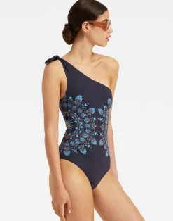 La DoubleJ Moda Mare<Goddess SuitOlympus Plac&eacute;e Navy in Supreme Lycra