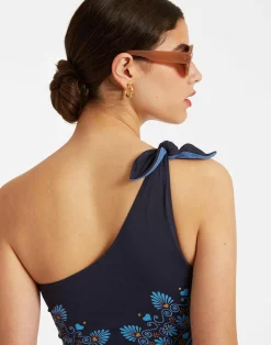 La DoubleJ Moda Mare<Goddess SuitOlympus Plac&eacute;e Navy in Supreme Lycra