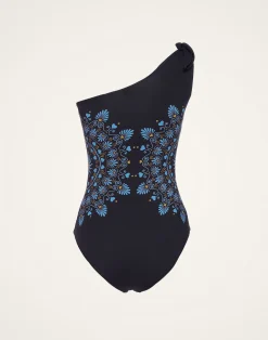 La DoubleJ Moda Mare<Goddess SuitOlympus Plac&eacute;e Navy in Supreme Lycra