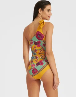 La DoubleJ Moda Mare<Goddess SuitZodiac Plac&eacute;e Marigold in Supreme Lycra