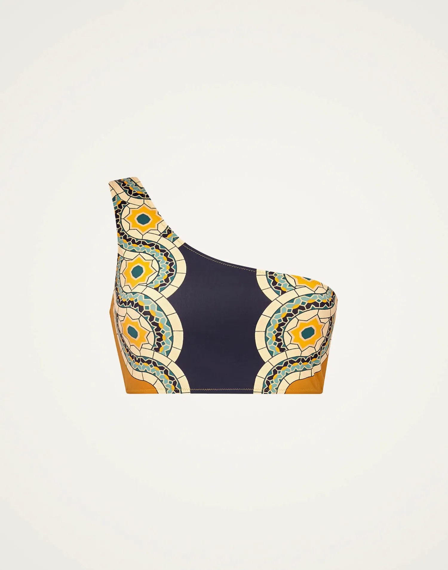 La DoubleJ Moda Mare<Goddess TopMudejar Placée Blue in Supreme Lycra