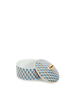 La DoubleJ Set Da Te E Caffe|Tavola<Goodie JarCubi Blu in Porcelain