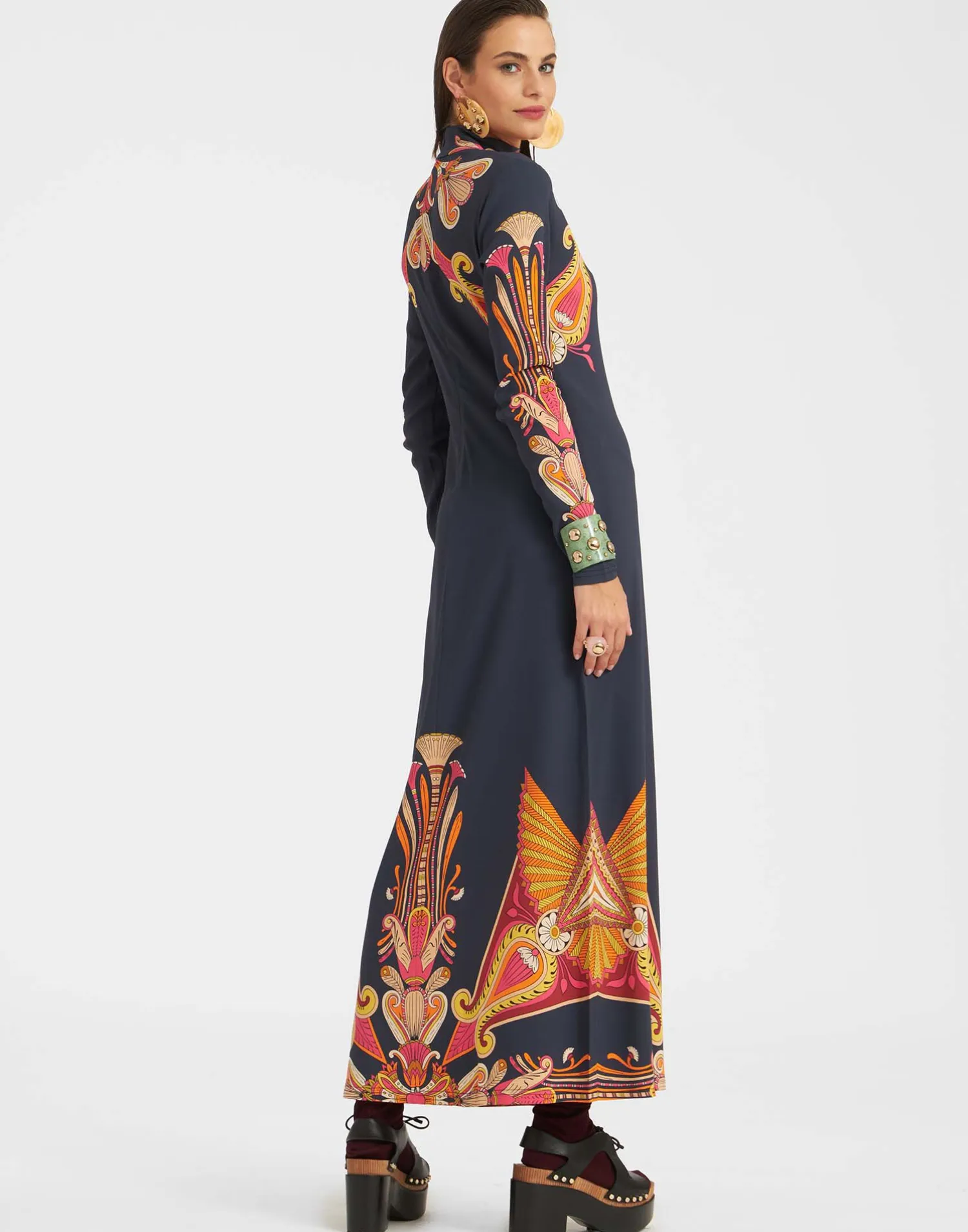 La DoubleJ Vestiti<Halle DressTotem Placée Blue in Envers Satin