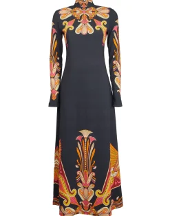 La DoubleJ Vestiti<Halle DressTotem Placée Blue in Envers Satin