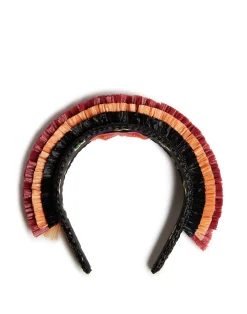 La DoubleJ Accessori Per Capelli|Accessories<Halo HeadbandSolid Black in Raffia Crochet