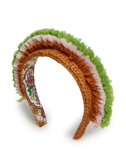 La DoubleJ Accessori Per Capelli|Accessories<Halo HeadbandSolid Ocher in Raffia Crochet
