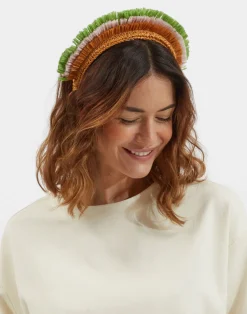 La DoubleJ Accessori Per Capelli|Accessories<Halo HeadbandSolid Ocher in Raffia Crochet
