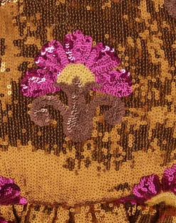 La DoubleJ Borse E Pochettes|Accessories<Hand PochetteBronze in Textured Sequins