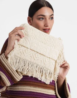 La DoubleJ Borse E Pochettes|Accessories<Hand PochettePlaza Cream in Macram&eacute;