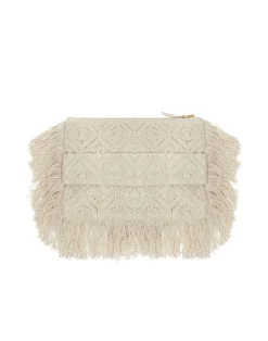 La DoubleJ Borse E Pochettes|Accessories<Hand PochettePlaza Cream in Macram&eacute;