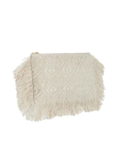 La DoubleJ Borse E Pochettes|Accessories<Hand PochettePlaza Cream in Macram&eacute;