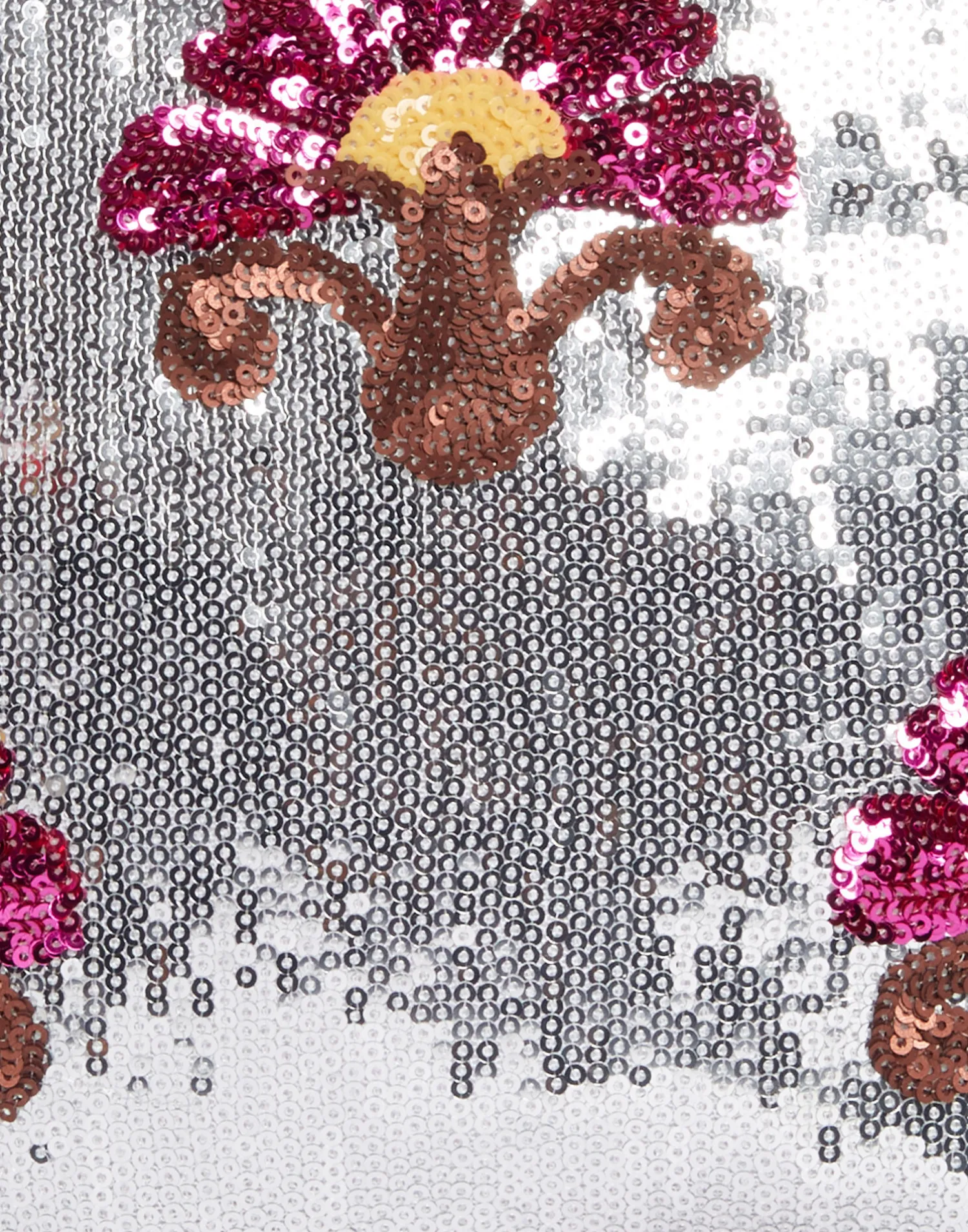 La DoubleJ Borse E Pochettes|Accessories<Hand PochetteSilver in Textured Sequins