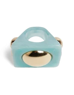 La DoubleJ Bijoux|Accessories<Hathor Square RingLight Blue in Acrylic Resin