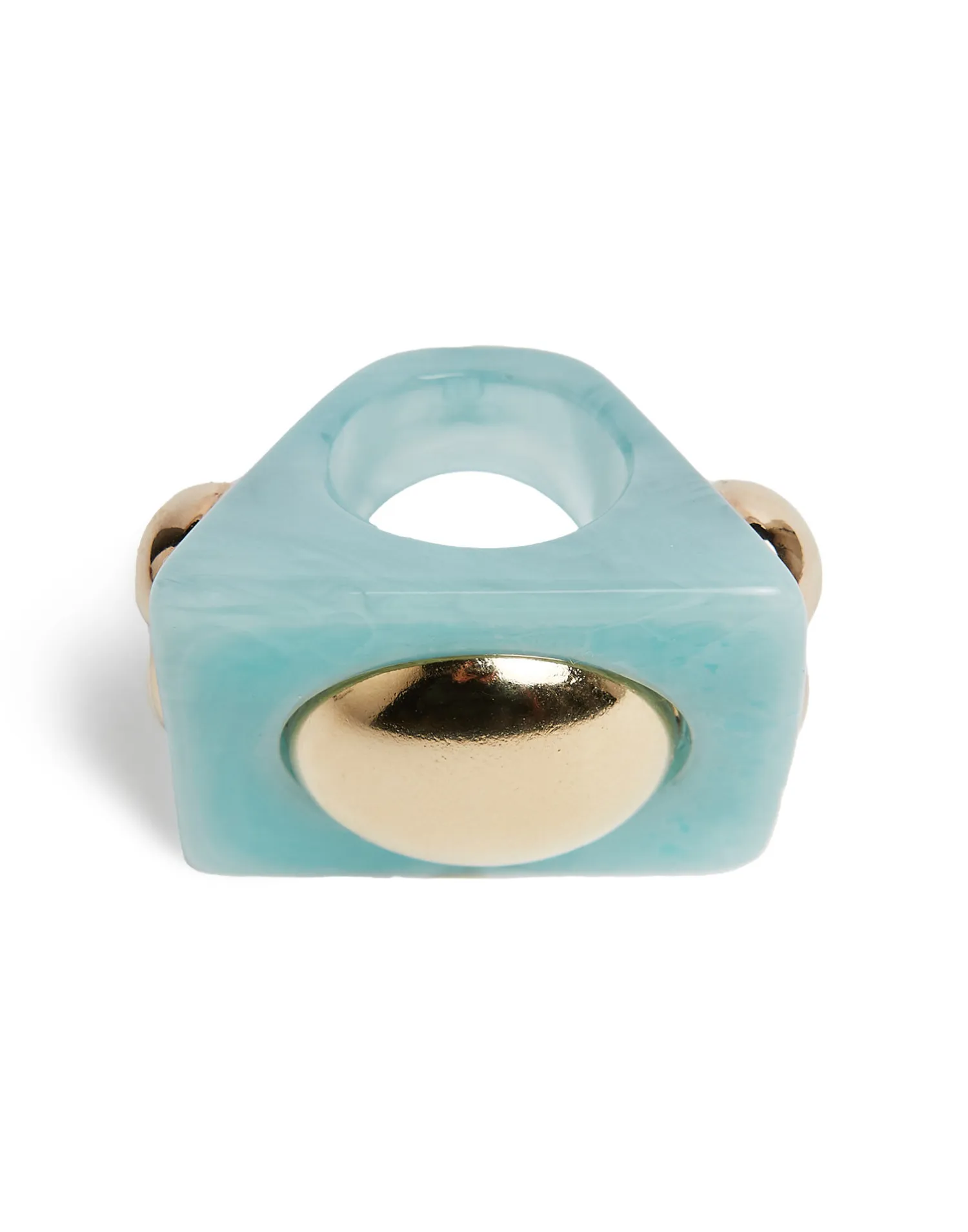 La DoubleJ Bijoux|Accessories<Hathor Square RingLight Blue in Acrylic Resin