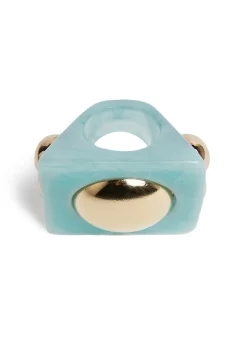 La DoubleJ Bijoux|Accessories<Hathor Square RingLight Blue in Acrylic Resin