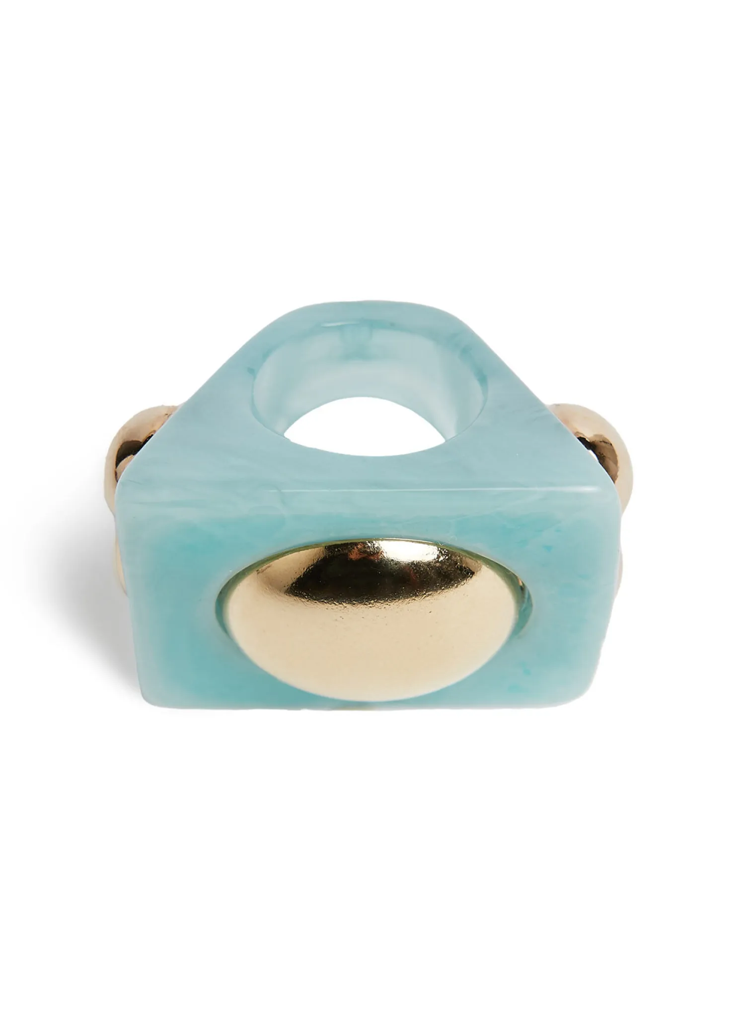 La DoubleJ Bijoux|Accessories<Hathor Square RingLight Blue in Acrylic Resin