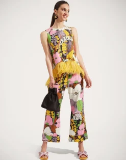 La DoubleJ Pantaloni E Shorts<Hendrix PantsBig Flower in Shot Cotton