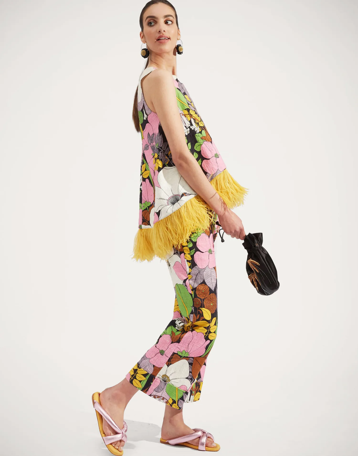 La DoubleJ Pantaloni E Shorts<Hendrix PantsBig Flower in Shot Cotton