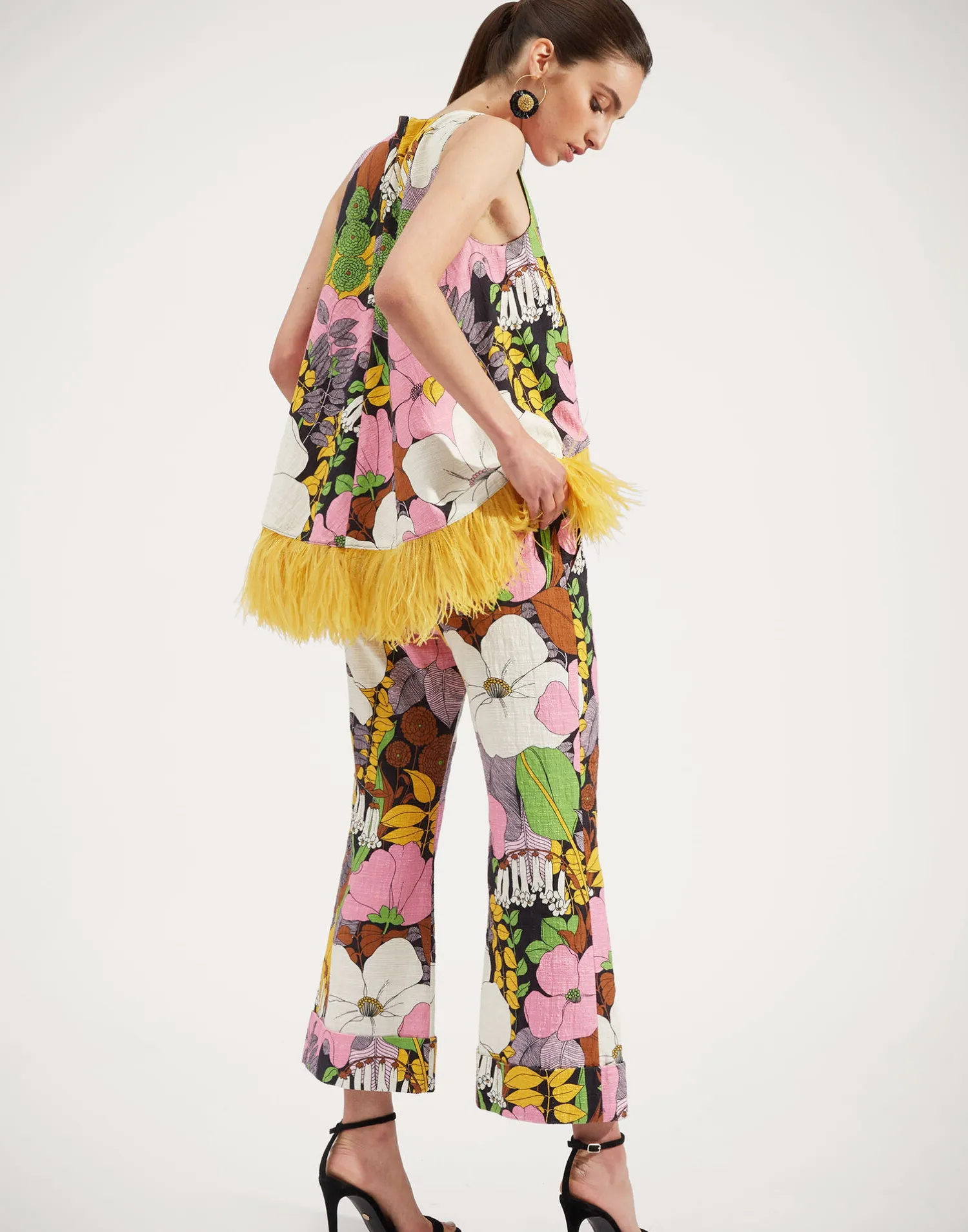 La DoubleJ Pantaloni E Shorts<Hendrix PantsBig Flower in Shot Cotton