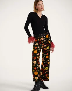 La DoubleJ Pantaloni E Shorts<Hendrix PantsBotticelli Black in Cotton Velvet