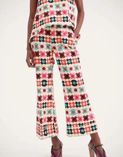 La DoubleJ Pantaloni E Shorts<Hendrix PantsGroovy Dot Giallo in Shot Cotton