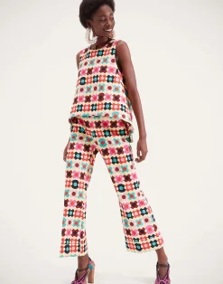 La DoubleJ Pantaloni E Shorts<Hendrix PantsGroovy Dot Giallo in Shot Cotton