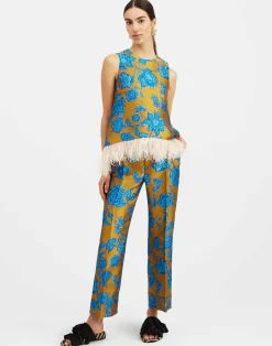 La DoubleJ Pantaloni E Shorts<Hendrix PantsHottie Turquoise in Jacquard