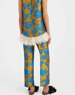 La DoubleJ Pantaloni E Shorts<Hendrix PantsHottie Turquoise in Jacquard