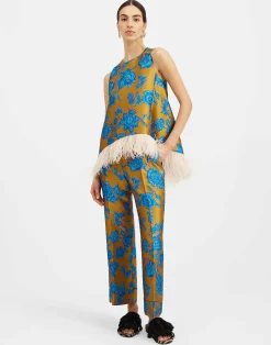 La DoubleJ Pantaloni E Shorts<Hendrix PantsHottie Turquoise in Jacquard
