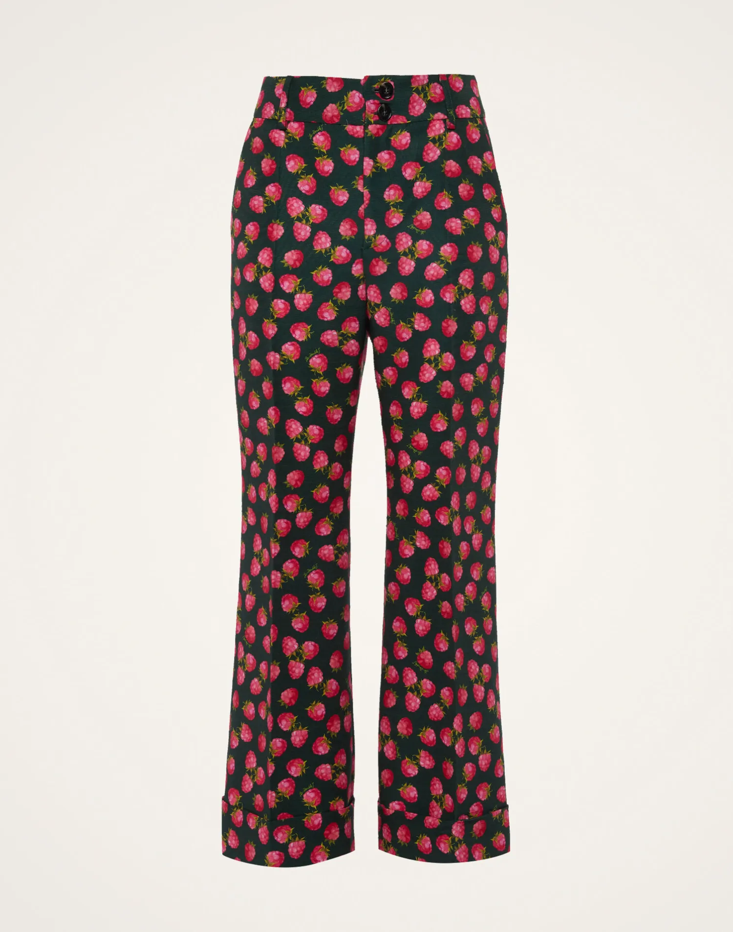 La DoubleJ Pantaloni E Shorts<Hendrix PantsLampone Mini Emerald in Cady Wool