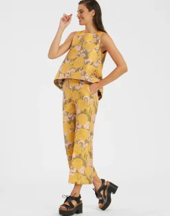 La DoubleJ Pantaloni E Shorts<Hendrix PantsMoonflower Yellow in Jacquard