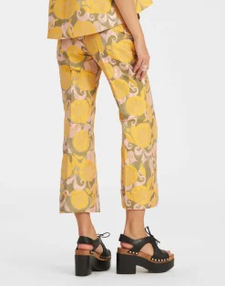 La DoubleJ Pantaloni E Shorts<Hendrix PantsMoonflower Yellow in Jacquard