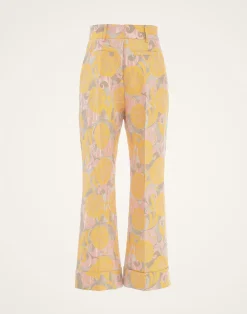 La DoubleJ Pantaloni E Shorts<Hendrix PantsMoonflower Yellow in Jacquard