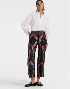 La DoubleJ Pantaloni E Shorts<Hendrix PantsOltrarno Pink in Jacquard