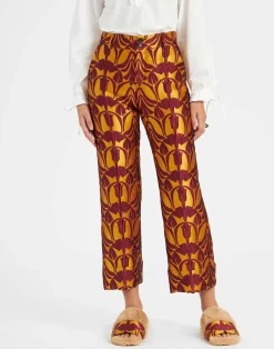 La DoubleJ Pantaloni E Shorts<Hendrix PantsPapyrus Gold in Jacquard