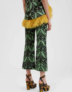 La DoubleJ Pantaloni E Shorts<Hendrix PantsPapyrus Green in Heavy Stretch Cotton