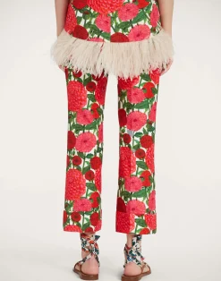 La DoubleJ Pantaloni E Shorts<Hendrix PantsPink Dahlias in Shot Cotton