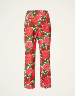 La DoubleJ Pantaloni E Shorts<Hendrix PantsPink Dahlias in Shot Cotton