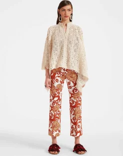 La DoubleJ Pantaloni E Shorts<Hendrix PantsReef White in Shot Cotton