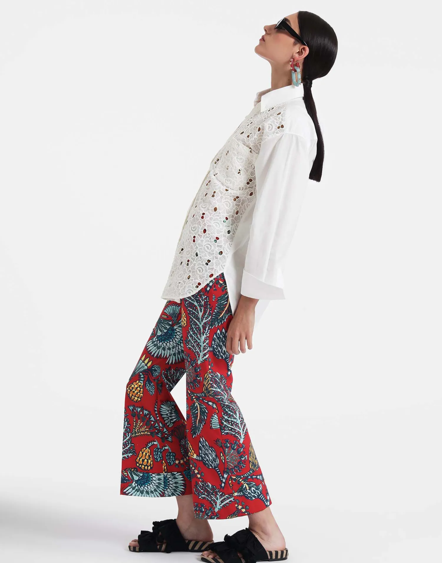 La DoubleJ Pantaloni E Shorts<Hendrix PantsSicomore Red in Heavy Stretch Cotton