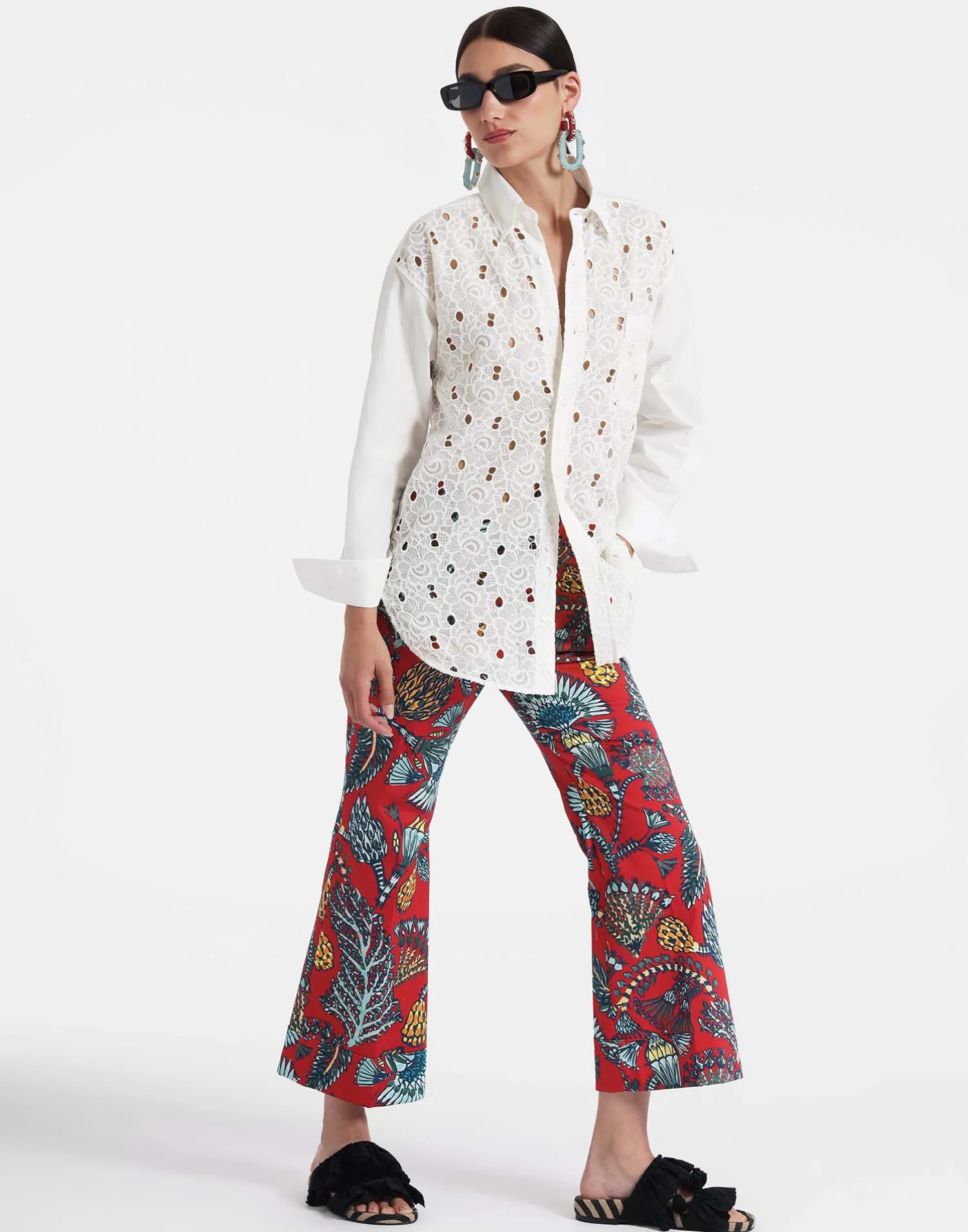 La DoubleJ Pantaloni E Shorts<Hendrix PantsSicomore Red in Heavy Stretch Cotton