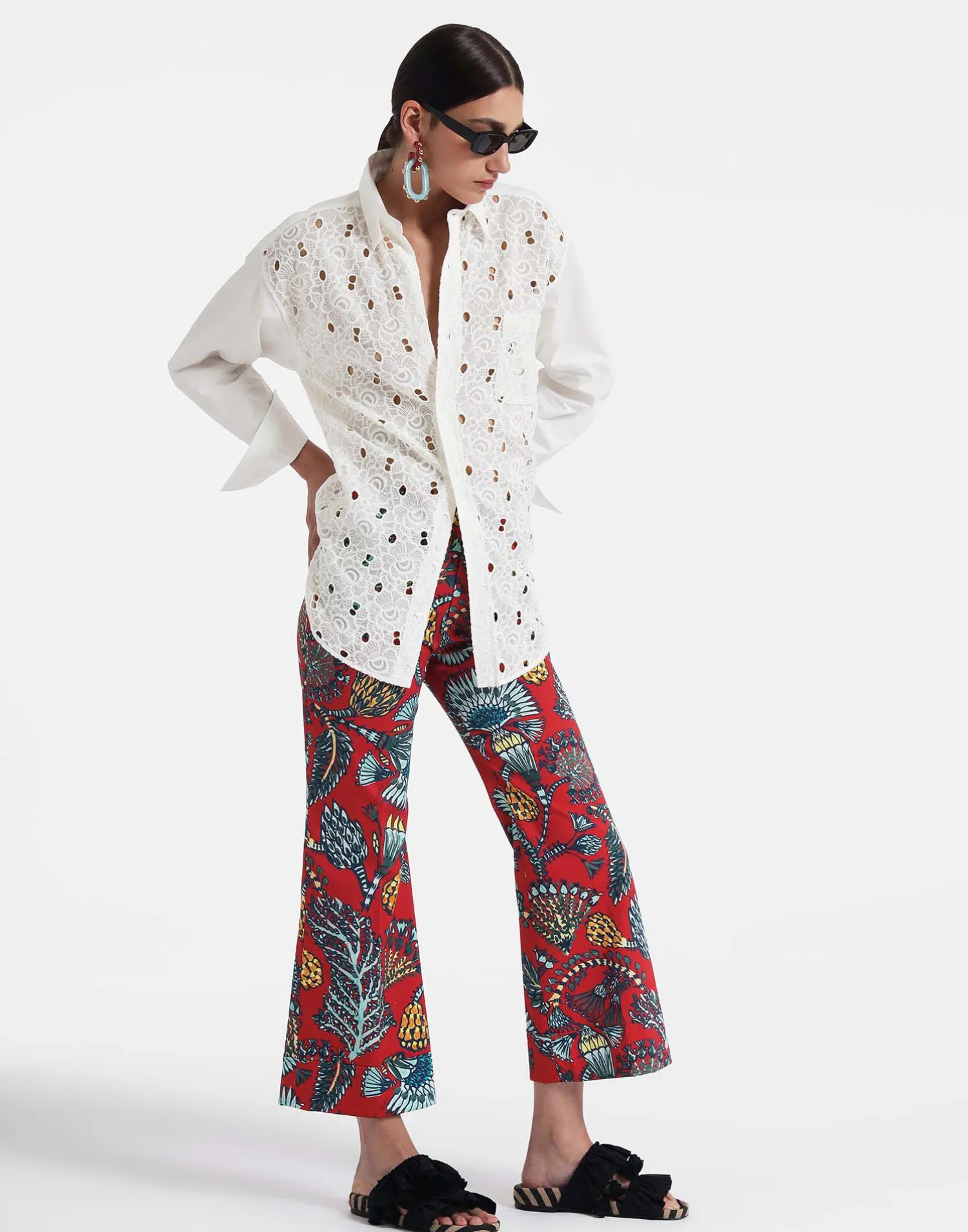 La DoubleJ Pantaloni E Shorts<Hendrix PantsSicomore Red in Heavy Stretch Cotton